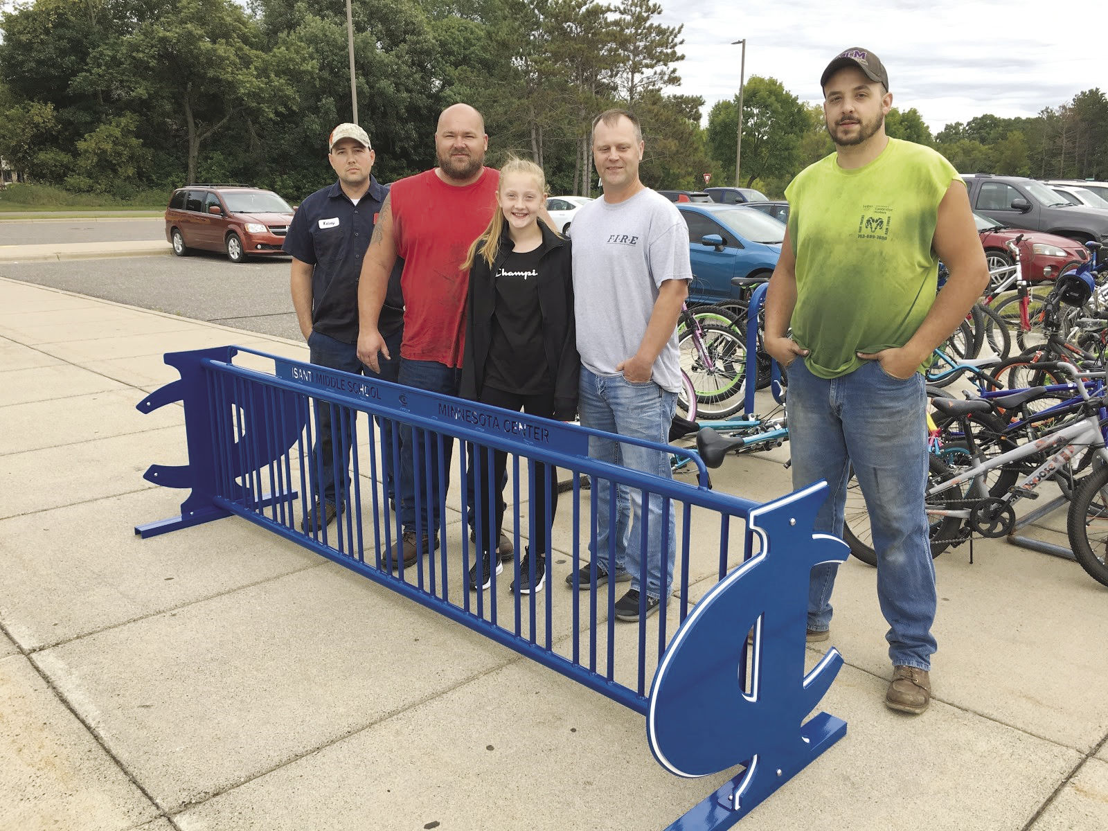 Metal Coatings donates bike rack to Isanti Middle School-Minnesota Center